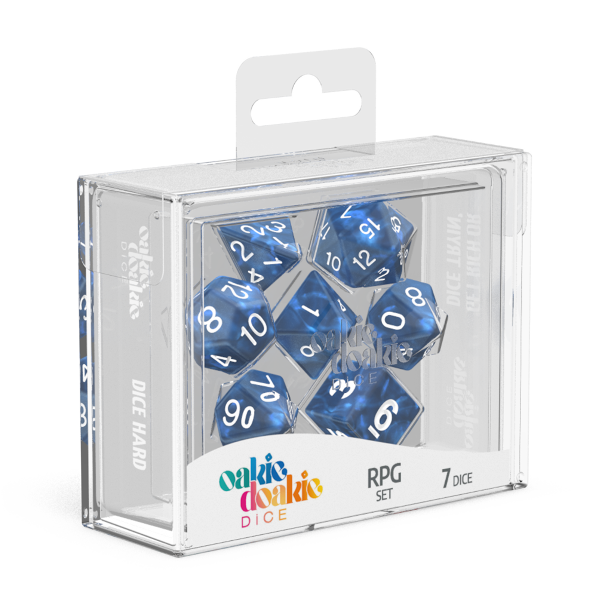 marble blue dice